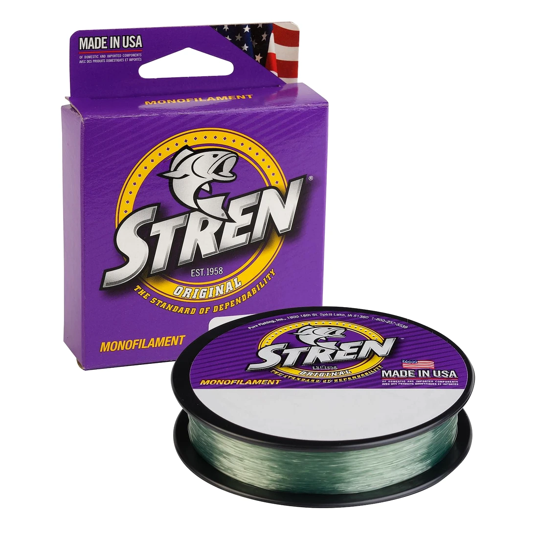 Stren Original monofilament fishing line box and spool